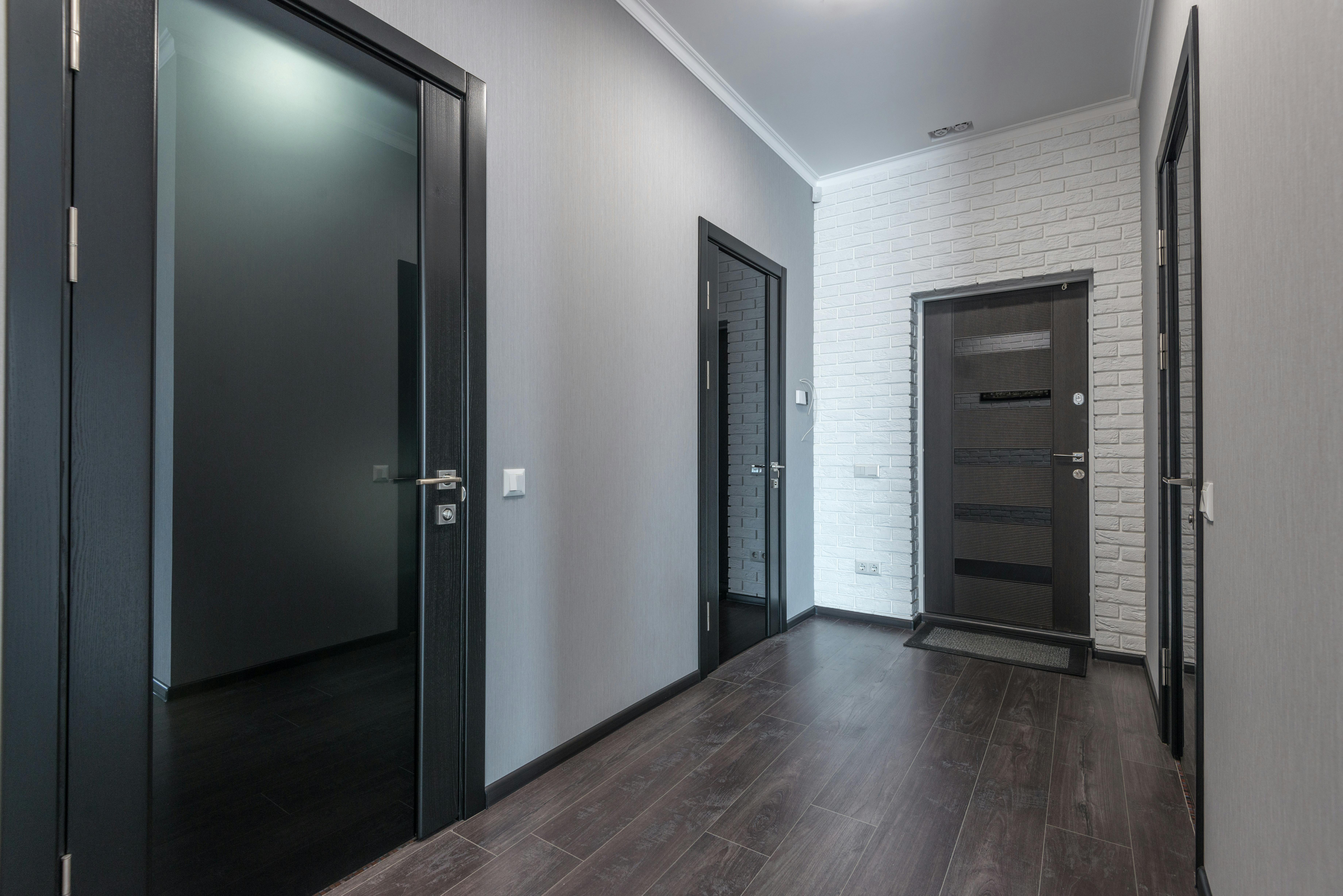 Modern commercial building entrance